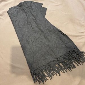 Grey button down short sleeve poncho